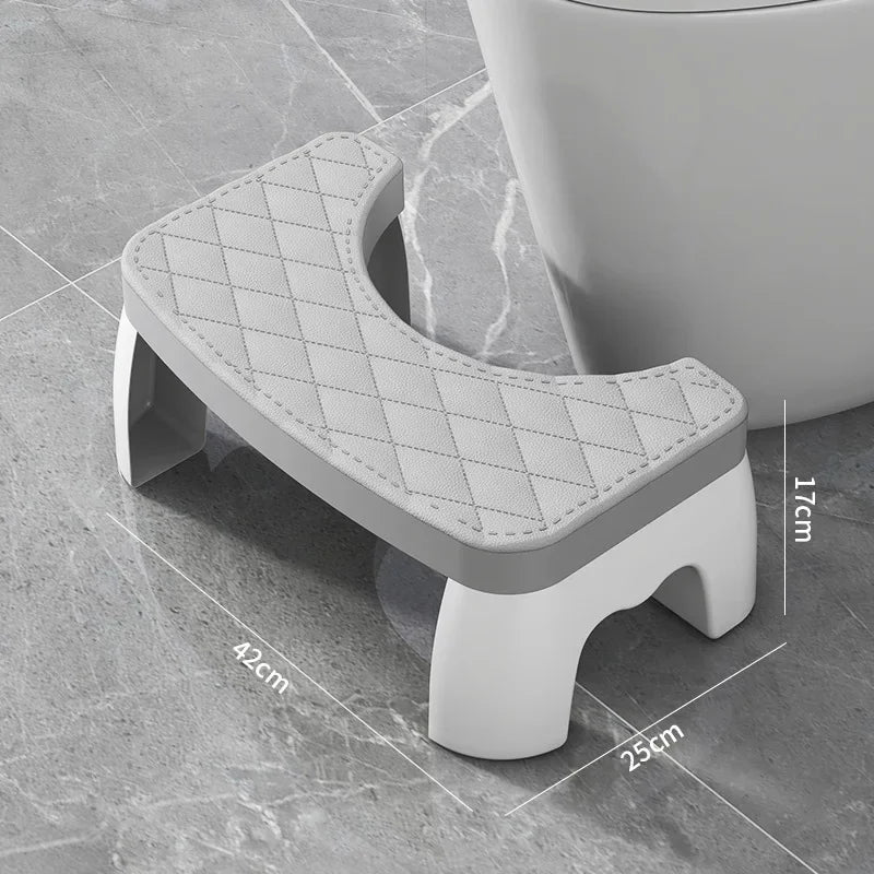 1 Pcs Anti-Slip Toilet Stool Thickened Bathroom Footstool Ergonomic Potty Step Helper Under Desk Footrest for Adults Kids
