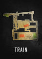 Cs Go Maps Poster First Person Shooter Game Dust 2 Nuke Map Black Print Canvas Painting Wall Pictures for Game Room Wall Decor