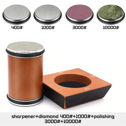 Niiruo 4 Angles Rolling Knife Sharpener Kit For Straight Edge Roller Knife Sharpening With Industry Diamonds Whetstone Knife Set