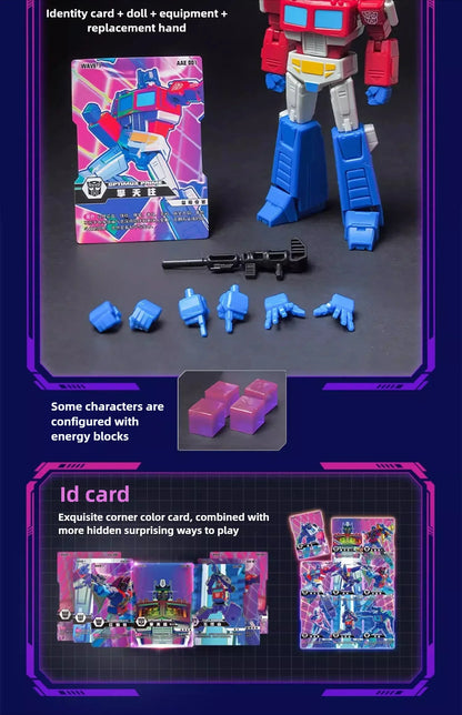 Blind Box Transformers Articulated Figure - AULDEY AAE Optimus Prime Soundwave Multi-Pose Action Model Display Gift for Kids