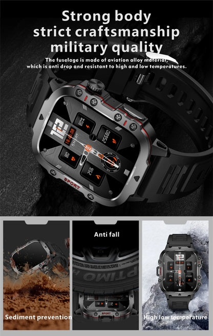 LIGE 2025 dla Xiaomi Wojskowy Smartwatch Męski IP68 5ATM Zewnętrzny Sportowy Monitor Fitness i Zdrowia 1.81 Cala Rozmowy BT Smartwatch