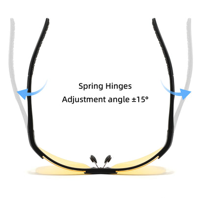 Classic Colorful Semi-Rimless Outdoor Polarized Sunglasses - Spring Hinge, UV400 for Driving, Fishing & Daily Use