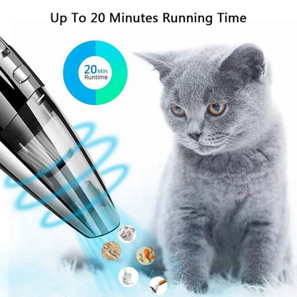 Portable Wireless Vacuum Cleaner 6000pa Powerful Suction Rechargeable Handheld Vacuum Cleaner Quick Charge for Car Home Pet Hair