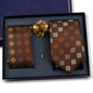 Elegant Ties For Men Classic Paisly Neck Tie Pocket Square Brooch Set With Gift Box Mens Business Wedding Suit Accessories