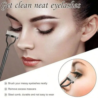 Eyelash Wand,  Eyebrow Brush,11-In-1 Eyelash Grooming Kit, Includes Eyelash Curler With Comb Separator, 4 Silicone Refill Pads