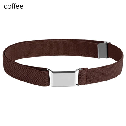 1PC Fashion Adjustable Children Elastic Belts Wide Candy Color Waist Belt Stretch Canvas Belt For Jeans Pants Kids Casual Belts