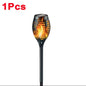 1/2/4/6/8/10Pcs Solar Flame Torch Lights Flickering Light Waterproof Garden Decoration Outdoor Lawn Path Yard Patio Floor Lamps