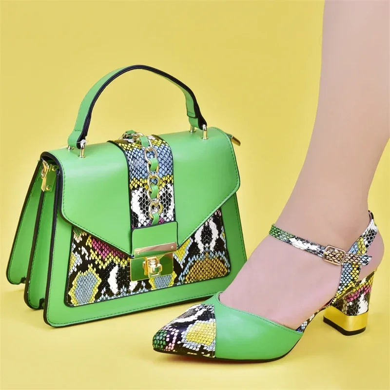 2024 Italian Shoe and Bag Set for Party In Women Luxury Shoes Women Designers Nigerian Women Party Pumps High Heels Sexy Ladies