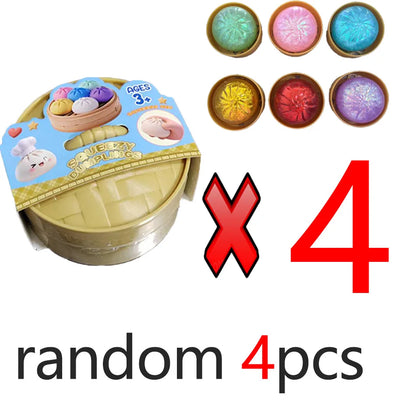 Glitter dumpling squishies Glitter Dumpling Squishy with Box Dumplings Sensory Dumpling Pressure Toy for Stress Relief