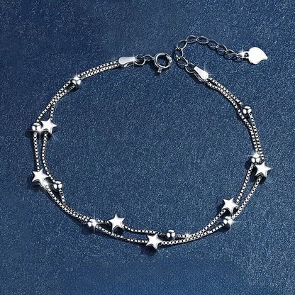 925 Sterling Silver Shiny Zircon Flower Bracelets For Women Charm Temperament Chain Bracelet Party Wedding Jewelry Holiday Gifts