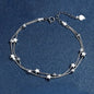 925 Sterling Silver Shiny Zircon Flower Bracelets For Women Charm Temperament Chain Bracelet Party Wedding Jewelry Holiday Gifts