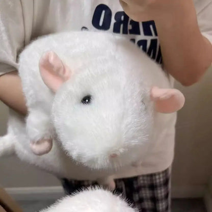 Cute 30/45/90cm Mouse Doll Cartoon Plush Flower Branch Rat Doll Soft Oversized Animal Figure Kids Gift Birthday