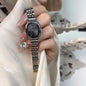 Small Dial Watch Small Sugar Coated Steel Strip Watch Student Fashion Korean Version Simple College Style Clock Relógio Feminino