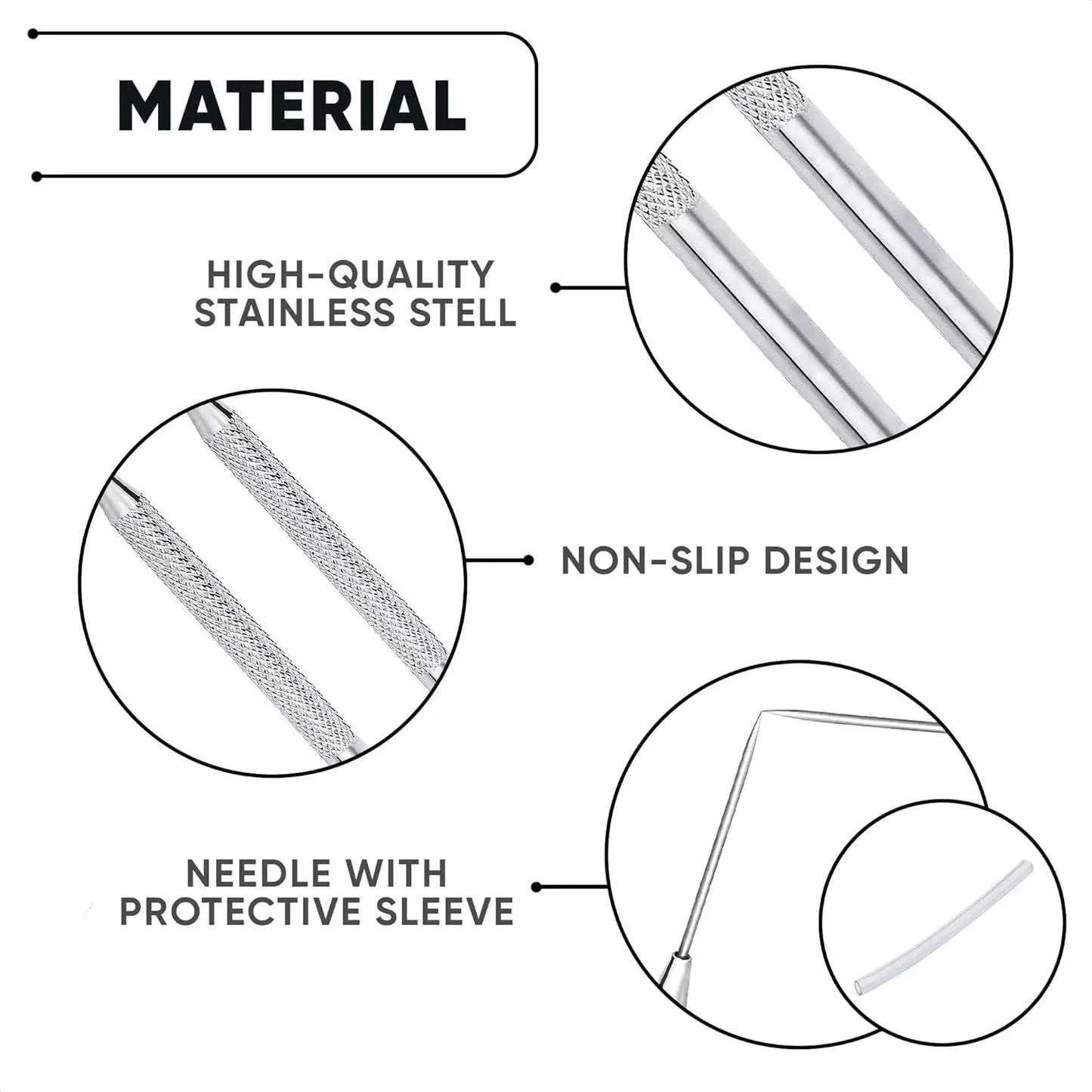 4pcs Aluminum Stick Detailing Needle Clay Tool Pottery Ceramics Tools Polymer Clay Sculpting Modeling DIY Tool Cake Accessories