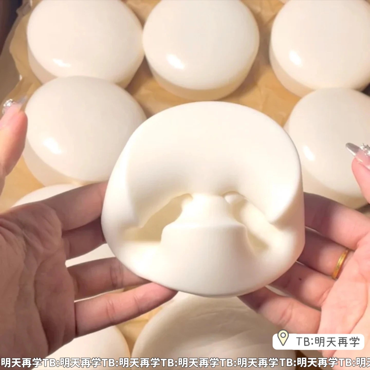 White Squishy Yogurt Cake Bread Soft Stress Relief Toy Relaxing Gift Squeeze Toy Slow Rising Sensory Fidget Toys for Kids Adults