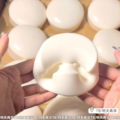 White Squishy Yogurt Cake Bread Soft Stress Relief Toy Relaxing Gift Squeeze Toy Slow Rising Sensory Fidget Toys for Kids Adults