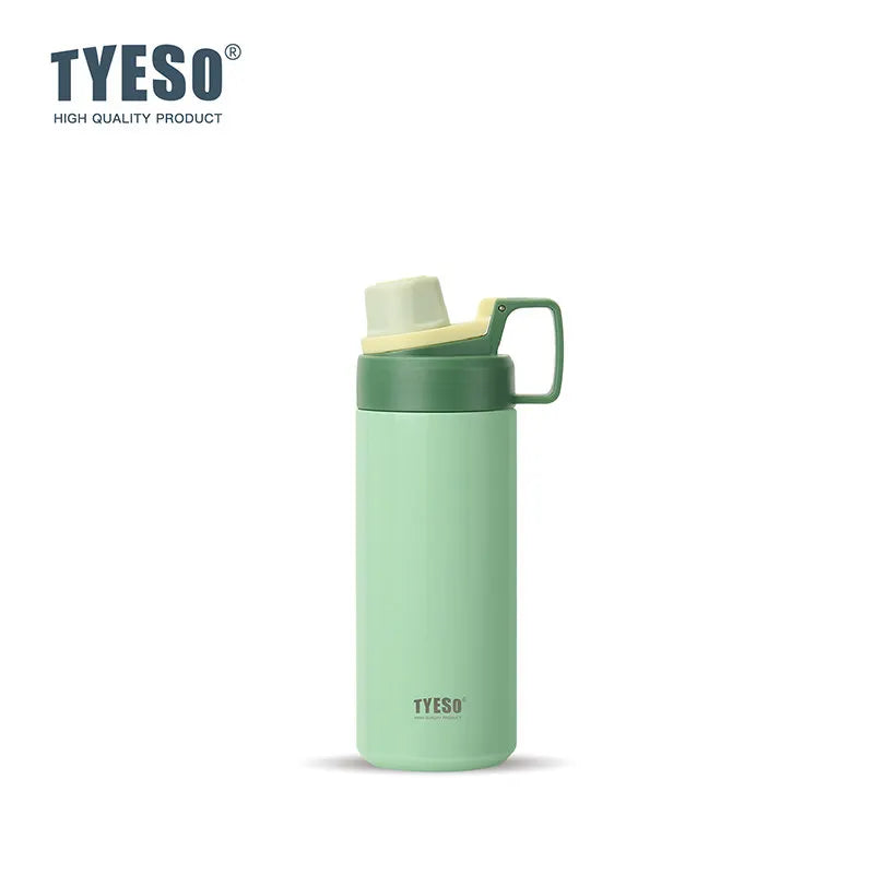 Tyeso 600ML Leakproof Insulated Water Bottle Portable Vacuum Thermal Flask Drink Cup for Outdoor Sports Travel Daily Fitness