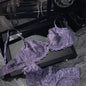 Chic French Ultra-thin Lace Lingerie Set, Large Breasts See-through Underwire Bra,small Bust Lift Elegant Soft Feminine Set S-xl