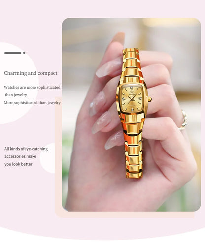 OLEVS 7006 Women's Watches Top Brand Elegance Quartz Montres Femmes Waterproof Tungsten Steel Case Strap Luminous Date Watch