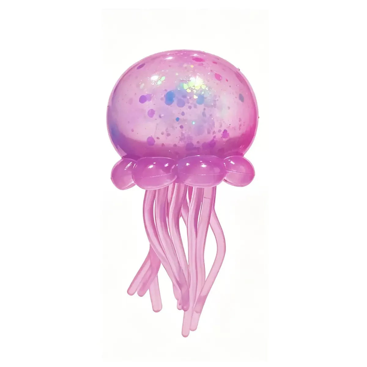 Glitter Octopus Squishy Toy Soft Stress Relief Fidget Toy Squeeze Jellyfish Squishy Compression Decompression Toy for Kid Adults