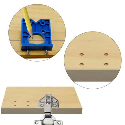 35mm Concealed Hinge Boring Jig Wood Furniture Door Cabinets Hinge Installation Tool Hinge Hole Drilling Guide For Carpentry ABS