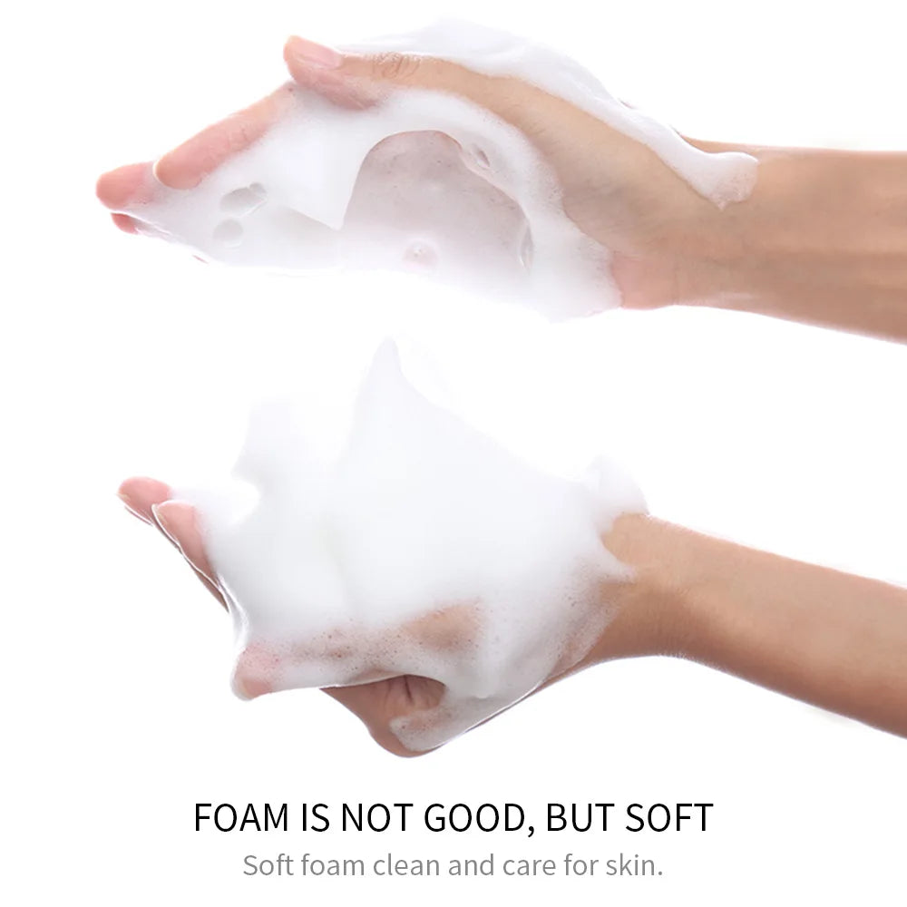 BIOAQUA Rice Raw Pulp Facial Cleanser Face Wash Foam Face Cleanser Moisturizing Whitening Anti-aging Facial Skin Care Products