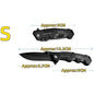 High-hardness outdoor folding knife, portable small straight knife for camping, stainless steel pocket knife, men's fruit knife