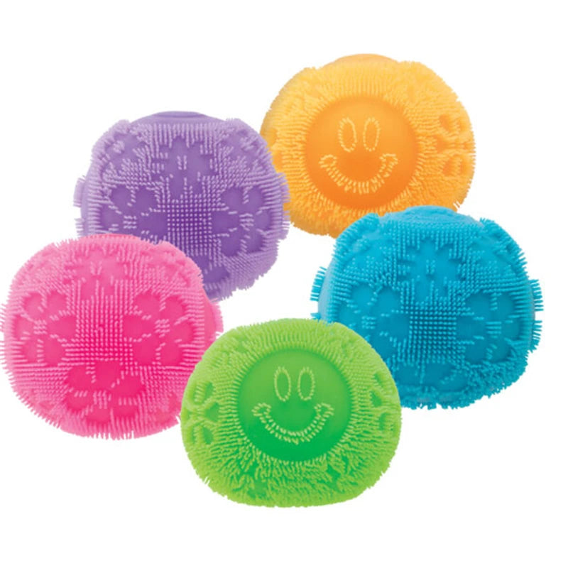 Flower Power Needoh Fuzz Ball Fidget Squeeze Ball Soft Quick Rebound Anti-anxiety Stress Relief Toy Sensory for Autism ADHD Gift