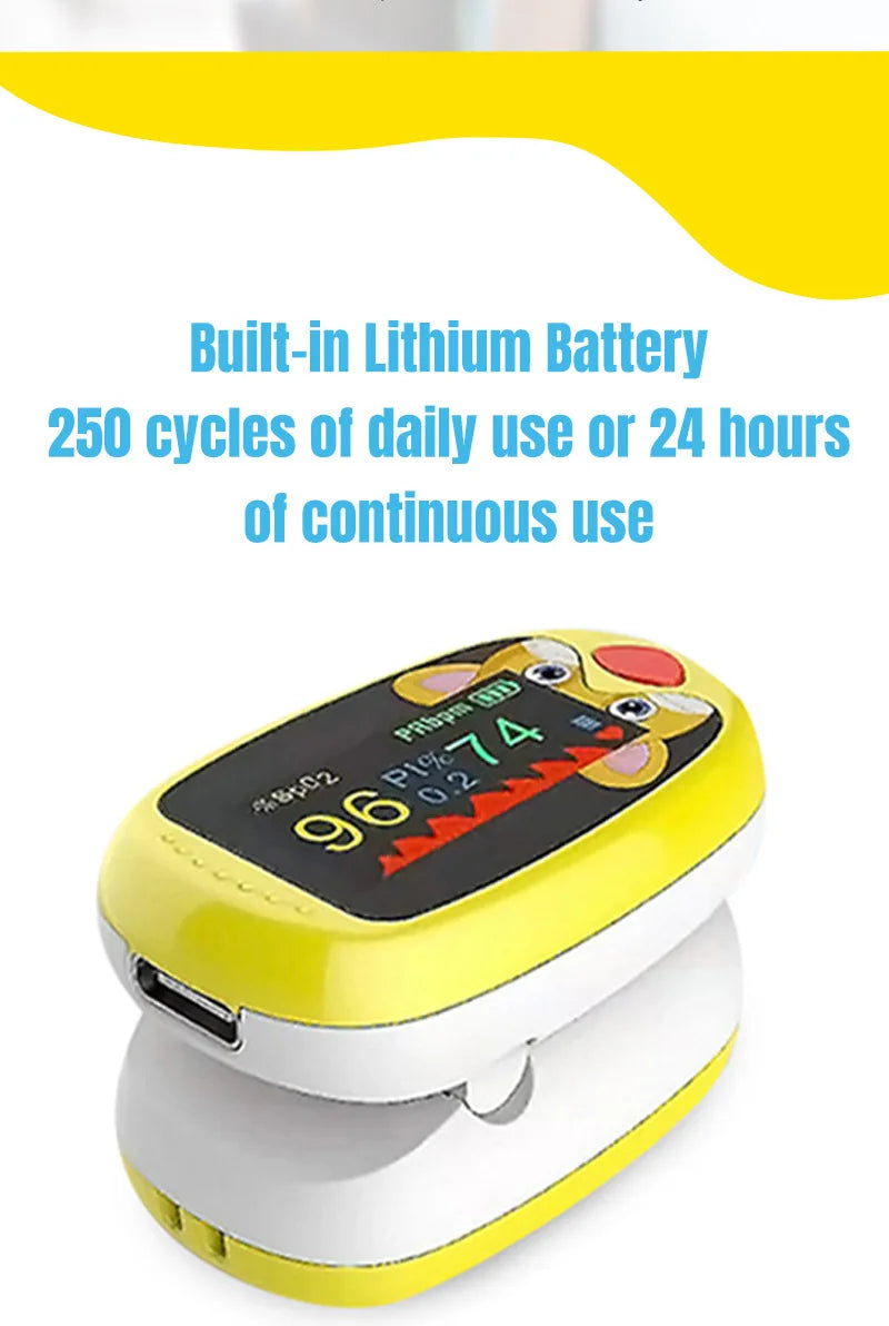 USB Pediatric Oximeter Finger Blood Oxygen Monitor for Children Pulse Oximeter OLED Digital Oximetro Home Medical