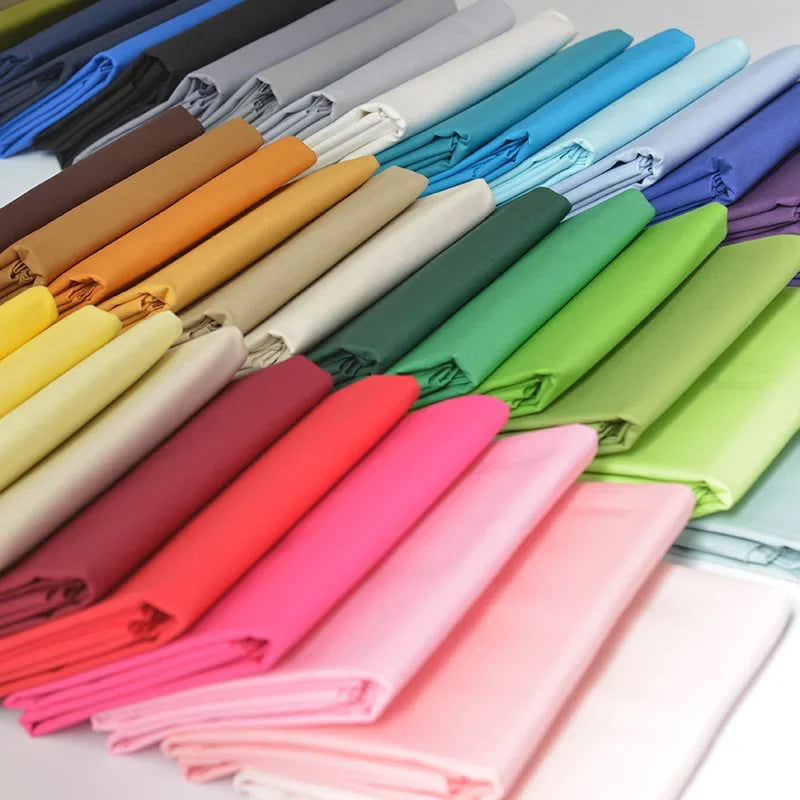 145x50cm Solid Color Pure Cotton Poplin Clothing Fabric DIY Handmade Clothes for Girls, Plain Color Antique Skirt Cotton Cloth