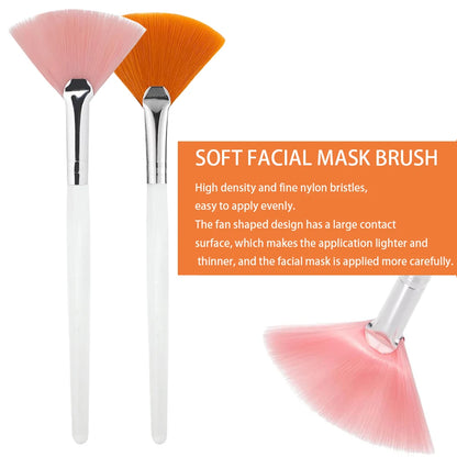 3/9 Pieces Facial Fan Mask Brushes Soft Mask Brush Applicator Esthetician Facial Mask Brushes For Women Girls Cosmetic Tools