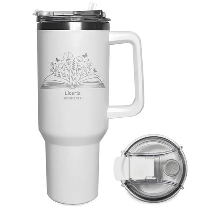 Custom Water Bottle Outdoor Thermos Portable 304 Stainless Steel Coffee Thermal Mug with Straw Tumbler Vacuum Flasks Cold & Hot