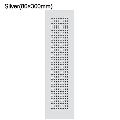 2Pcs/set Aluminum Alloy Vents Cover Rectangle 50/80mm Wide Air Vent Decor Breathable Mesh Louver Ventilation Grille