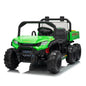 24V 4WD All-Terrain Kids Ride On Dump Truck Parental Remote Control 3 Speeds 2-Seater Off-Road Toy Car For Boys Girls