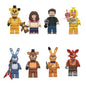 NEW FNAF Nights Game Figure Mini Figures Building BlocksSkeleton Thriller Toys gift kids toys mould king