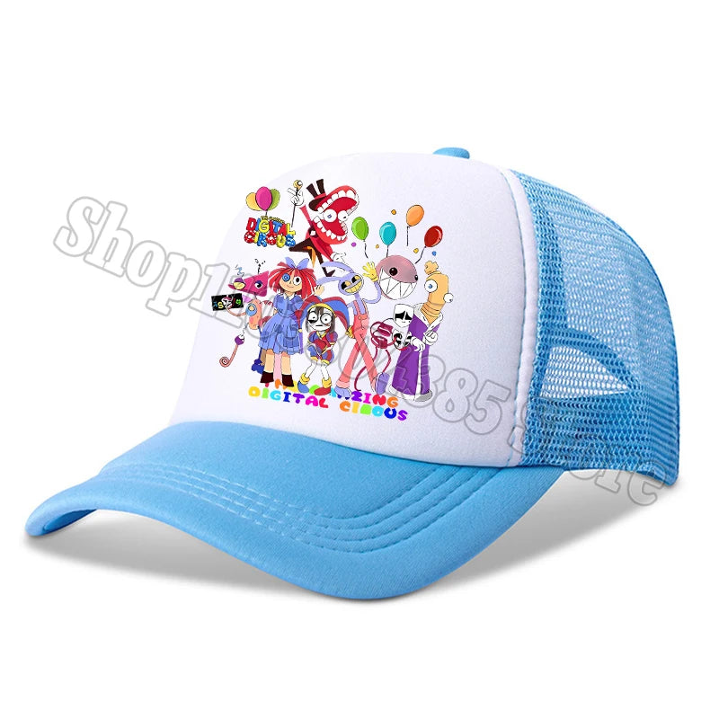 The Amazing Digital Circus Baseball Cap Kids Adult Outdoor Sports Sun Hat Summer Breathable Mesh Sunbonnet Kawaii Headgear Gift