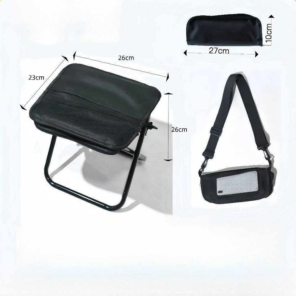 1pc Portable Folding Chair with Backpack - Compact & Foldable Design for Camping, Fishing, Hiking - Durable Outdoor Seat