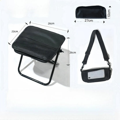 1pc Portable Folding Chair with Backpack - Compact & Foldable Design for Camping, Fishing, Hiking - Durable Outdoor Seat