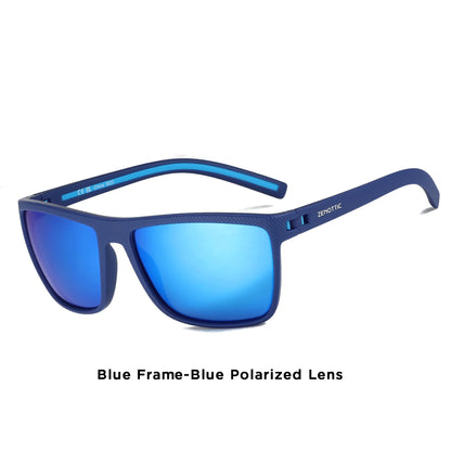ZENOTTIC Retro Polarized Sunglasses for Men Lightweight TR90 Frame UV400 Protection Square Sun Glasses Night Vision Goggles