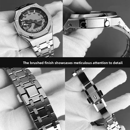 Mod Kit GA-2100 GM2100 Stainless Steel Case&Watch Strap For G-SHOCK Casioak GA2100 GMA-S2100 Replacement Metal Frosted Case Band