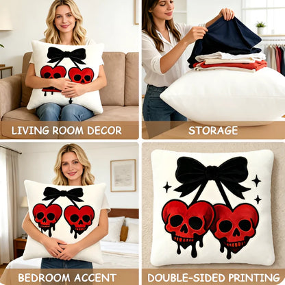 Person A-Addison R-Rae Funny Cushion Cover Soft Short Plush Decorative Pillow Cover for Sofa Bedroom Easy to Clean