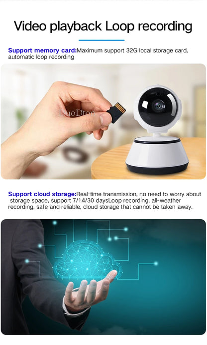 3MP WiFi Camera Home PTZ IP Camera Color Night Audio Wireless Surveillance Camera Auto Home Tracking Security CCTV Camera