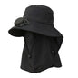 New Multi-Function Solar Fan Sun Hat - Waterproof Fishing Hat with Built-In USB Charging & Wide Brim for UV/Heat Protection
