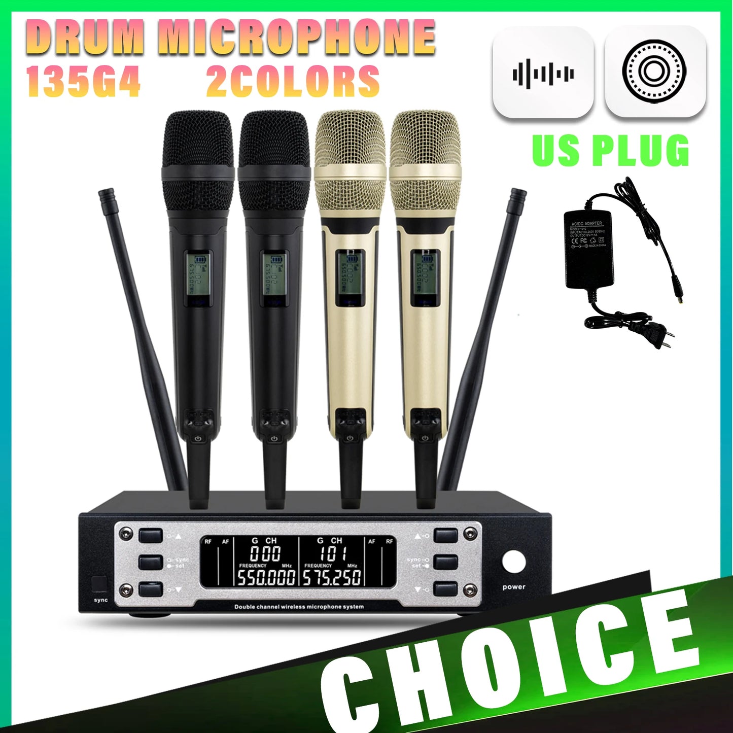135G4 Professional Wireless Microphone UHF Handheld Vocal Party Home KTV Wedding Mic