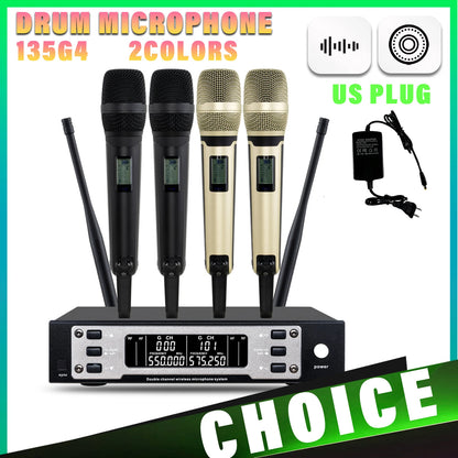 135G4 Professional Wireless Microphone UHF Handheld Vocal Party Home KTV Wedding Mic