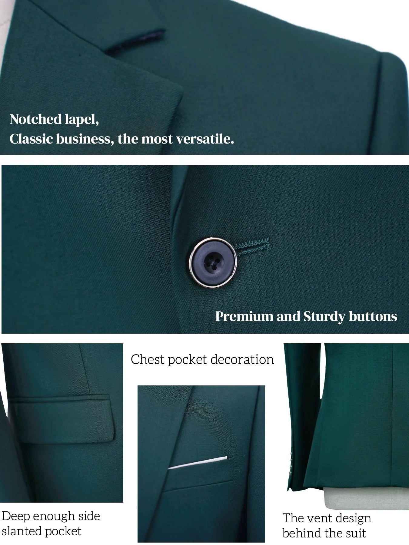 2pcs Men's All-Season Suit Set, Jacket And Trousers, Comfortable Wear for Wedding, Party And Formal Dinner