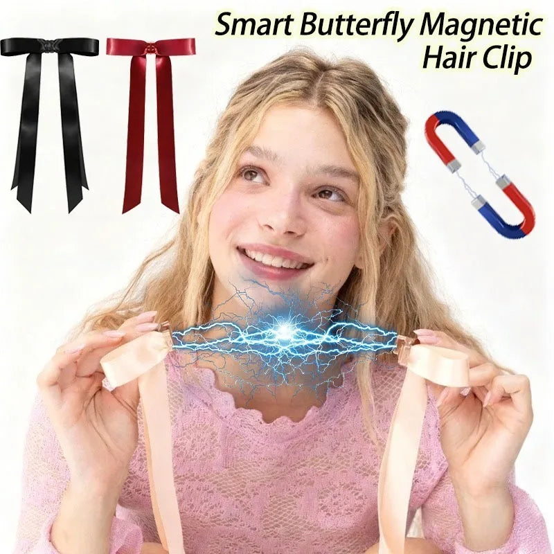 Magnetyczna spinka do włosów Motyl dla Kobiet Dziewcząt, Inteligentna, Nie Niszczy Włosów, Mocne Utrwalenie, Innowacyjne Akcesoria do Włosów, Prezent