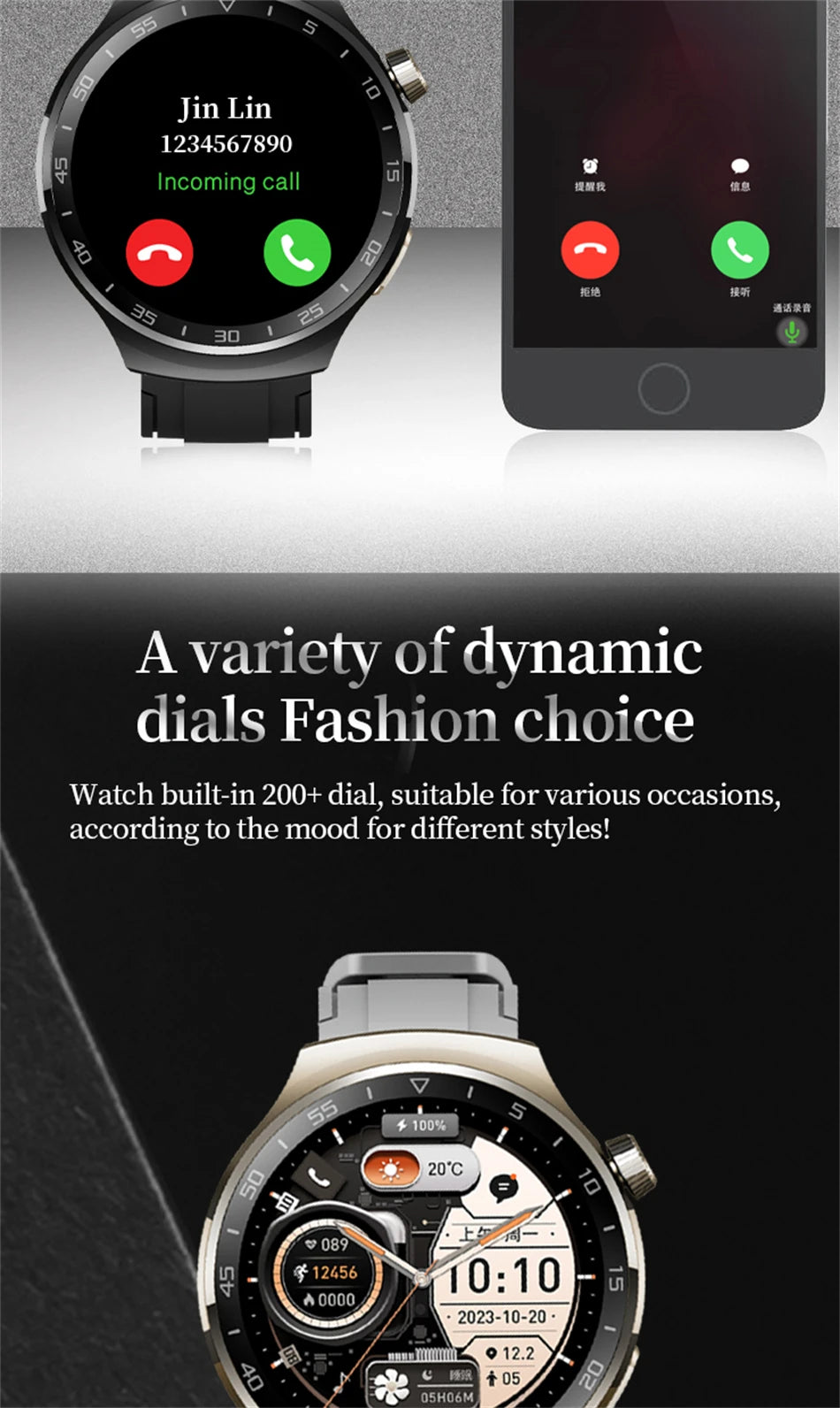 Watch 5 Pro for for Men Smart Watch Bluetooth Call Sports Fitness Men's Wristwatch Heart Rate Monitor Waterproof Smartwatch Hw12