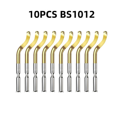 Metal Deburring Tool Kit Burr Remover Hand Tool Anti-Slip Handle with 10pcs Sharp Deburring Blades for Copper Wood Plastic
