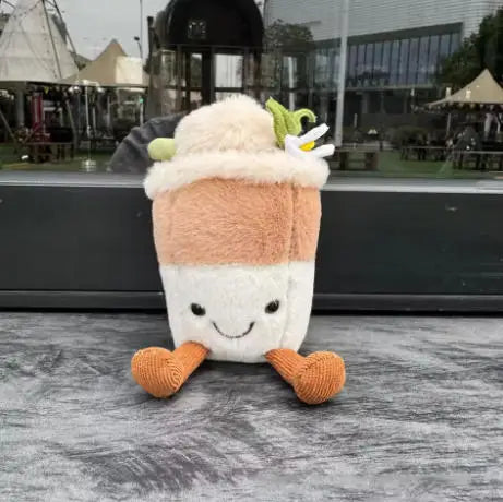 *JC Kawaii Coral Coconut Lemon Plush Toys Doll Coconut Soft Decor Guitar Plush Soothing Bedroom Companion Decor Exquisite Gifts